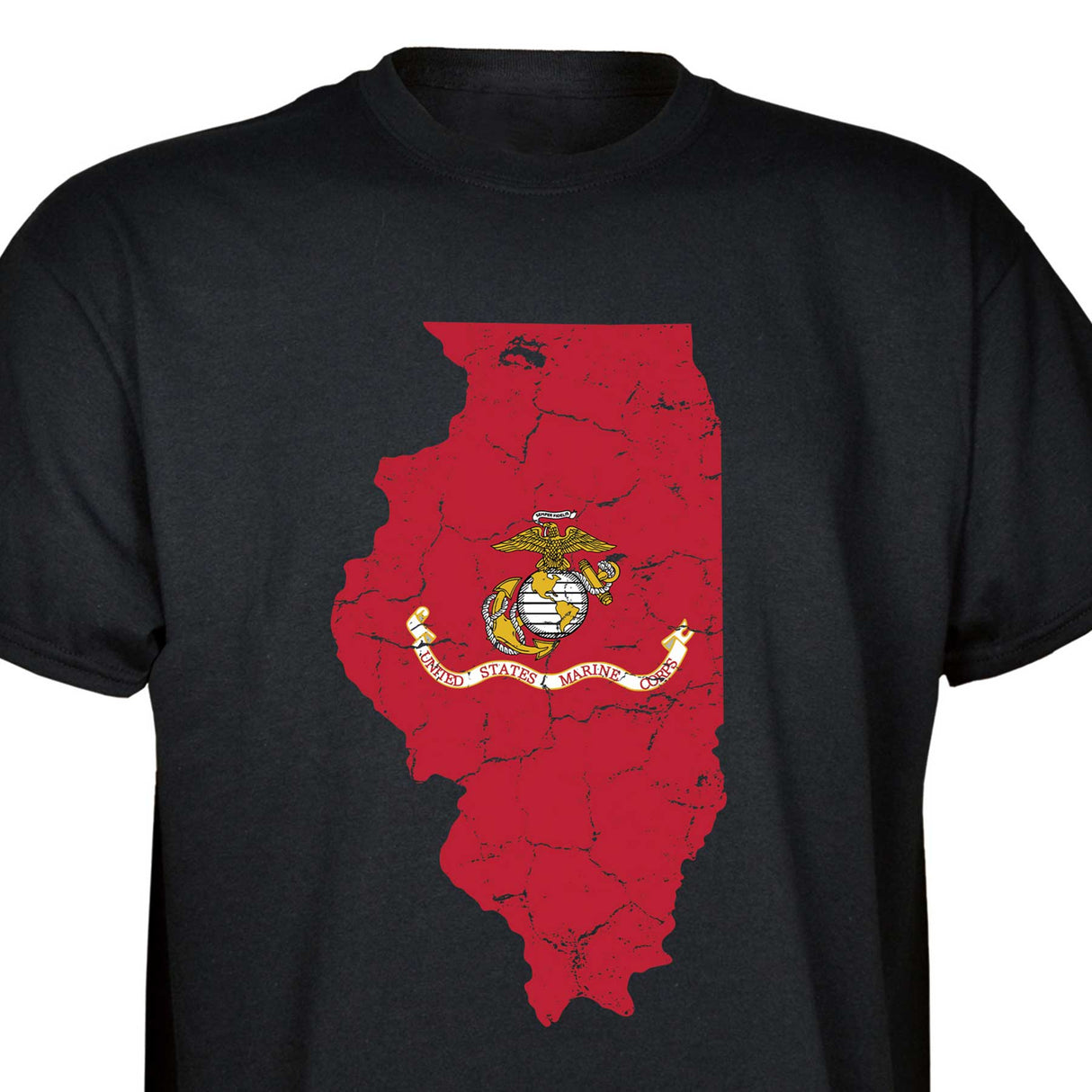 Customizable USMC T-Shirt with Choose-your-State Option - SGT GRIT