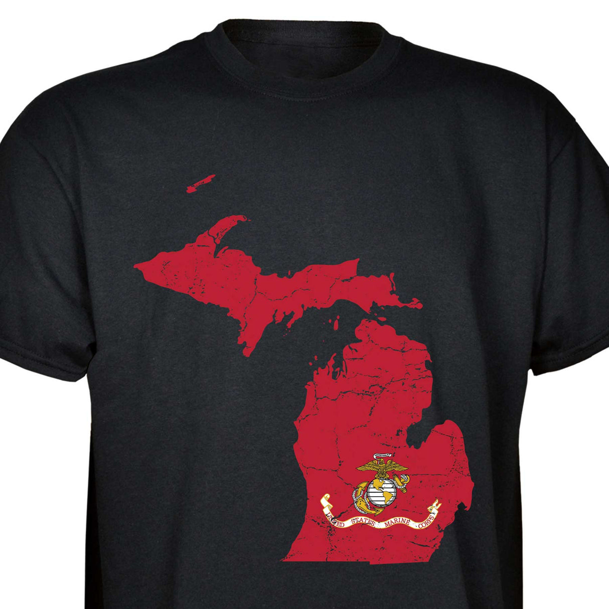 Customizable USMC T-Shirt with Choose-your-State Option - SGT GRIT