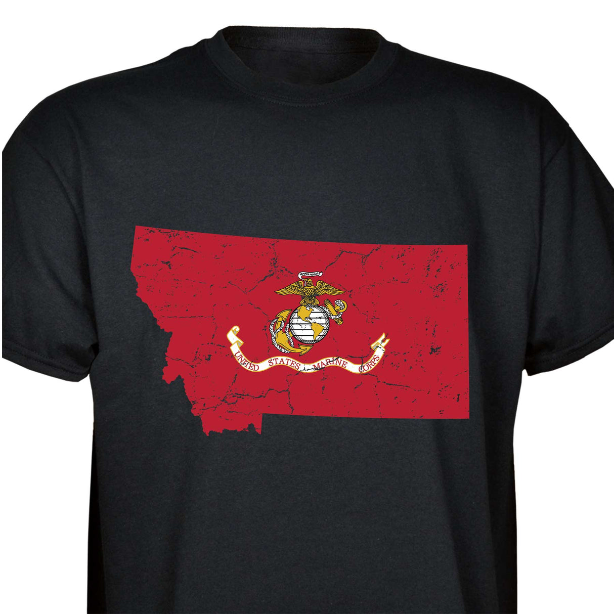 Customizable USMC T-Shirt with Choose-your-State Option - SGT GRIT