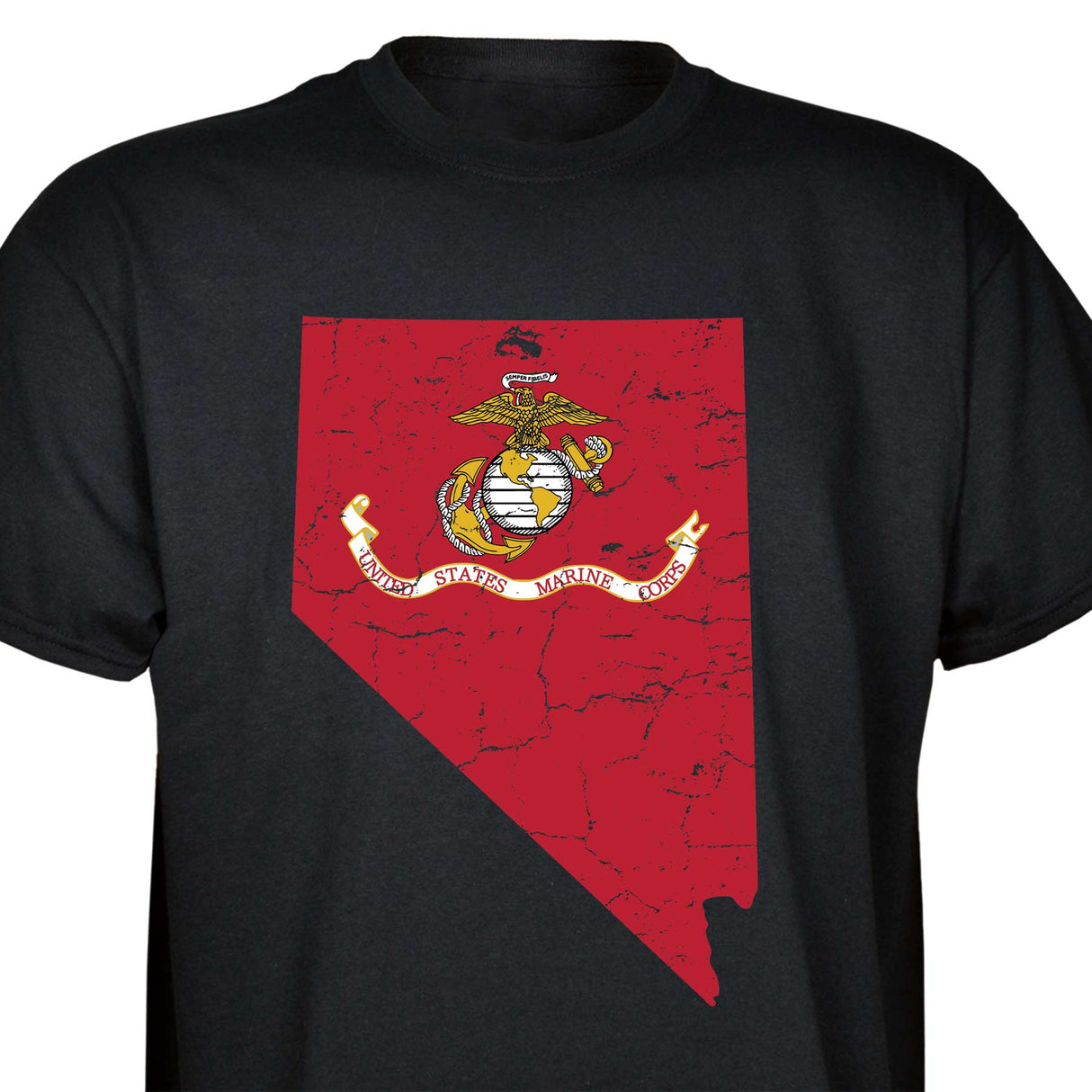 Customizable USMC T-Shirt with Choose-your-State Option - SGT GRIT