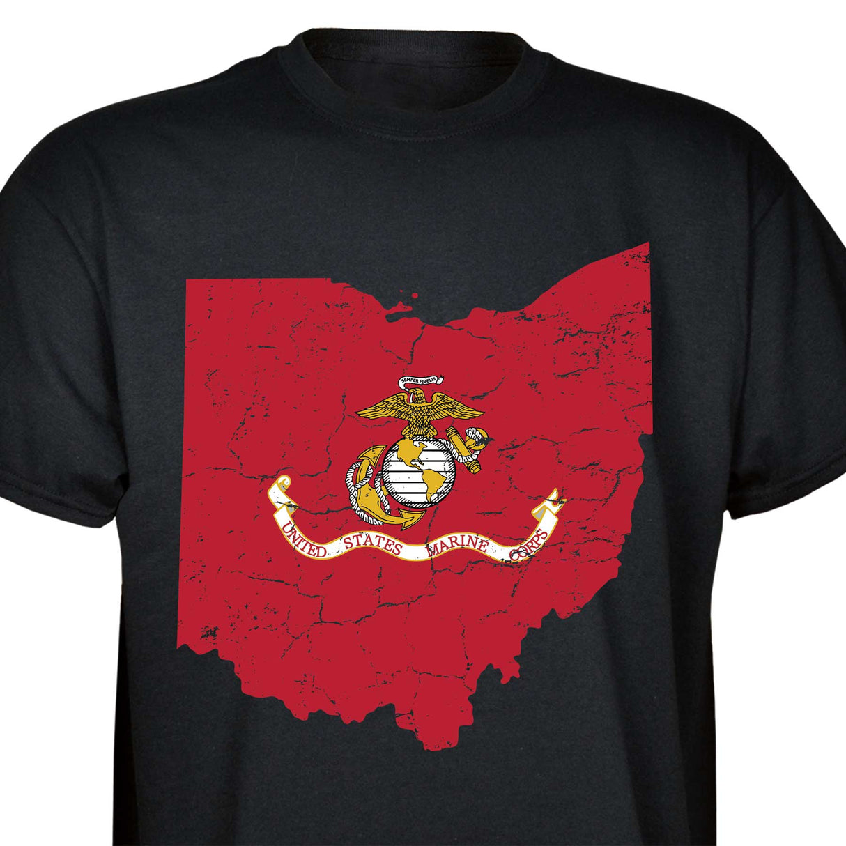 Customizable USMC T-Shirt with Choose-your-State Option - SGT GRIT