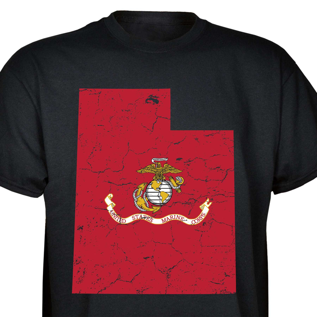 Customizable USMC T-Shirt with Choose-your-State Option - SGT GRIT