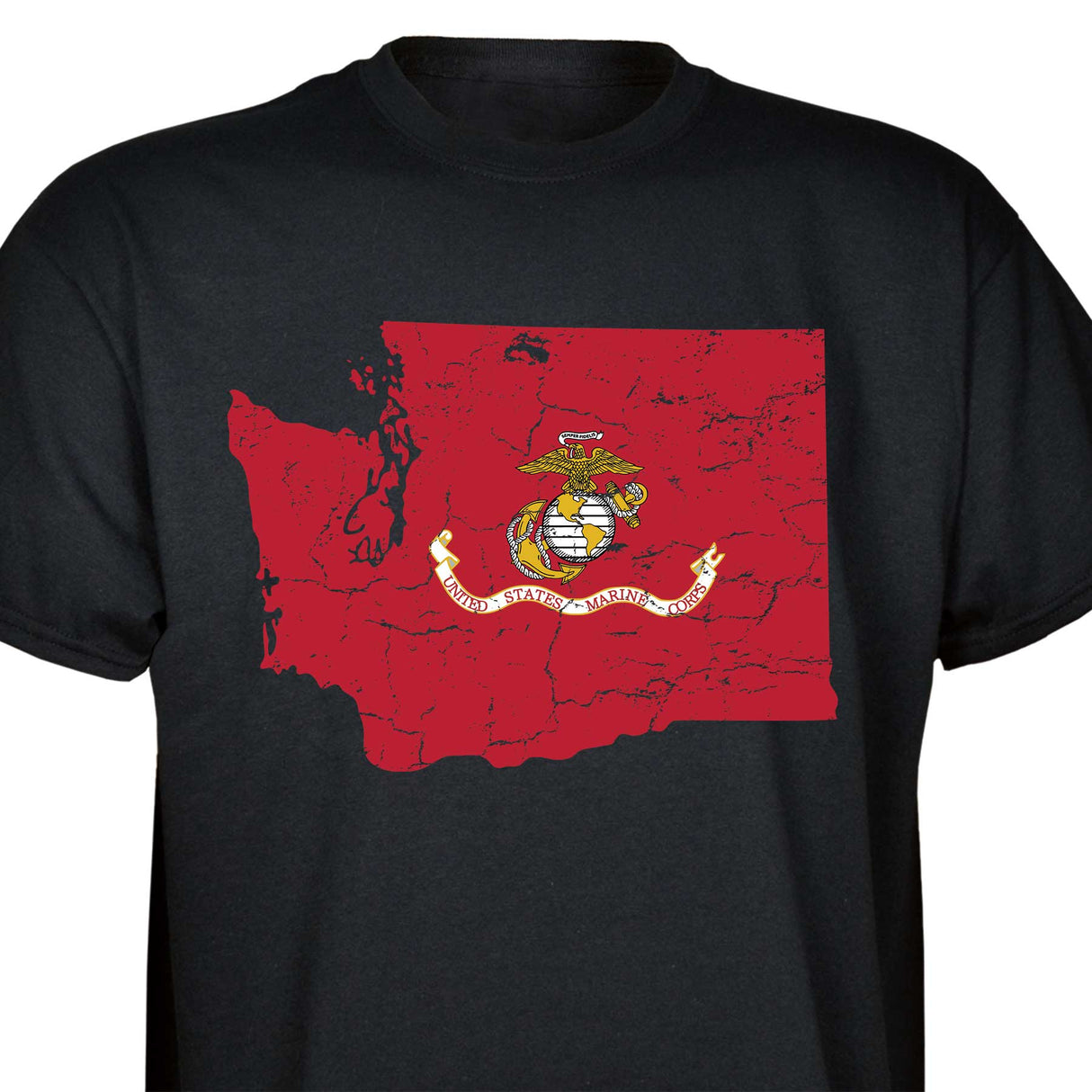 Customizable USMC T-Shirt with Choose-your-State Option - SGT GRIT