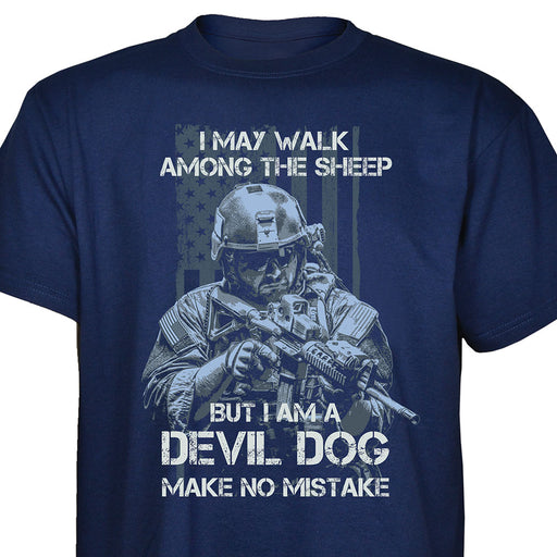 Devil Dog Make No Mistake Full Front T-shirt - SGT GRIT