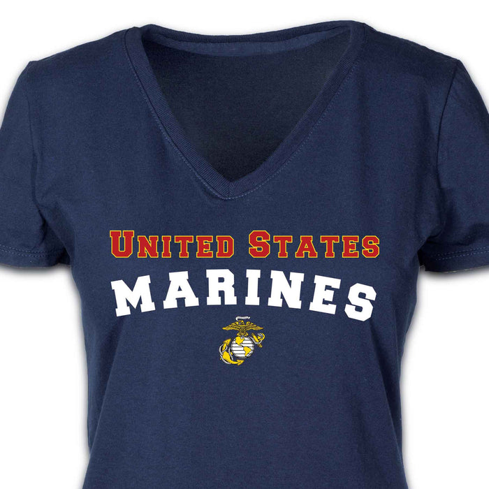 Women's V-Neck United States Marines T-Shirt - SGT GRIT