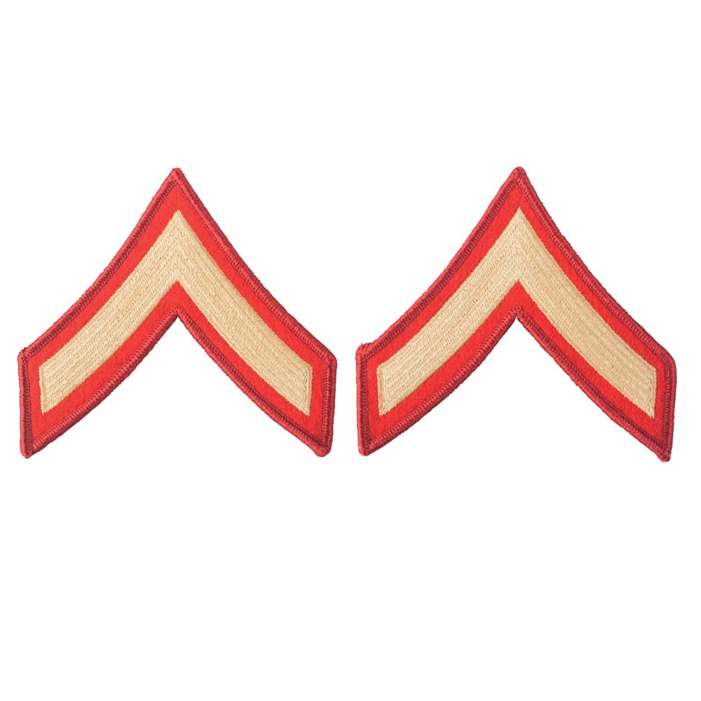 Gold on Red Embroidered Chevrons - SGT GRIT