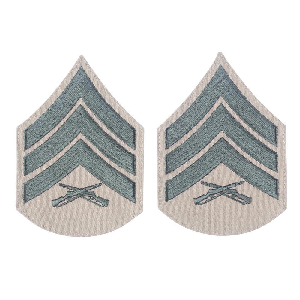 Green on Khaki Chevrons - SGT GRIT