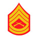 Gunnery Sergeant Red and Gold Rank Insignia Decal - SGT GRIT