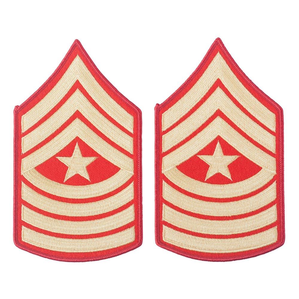 Gold on Red Female Chevrons - SGT GRIT