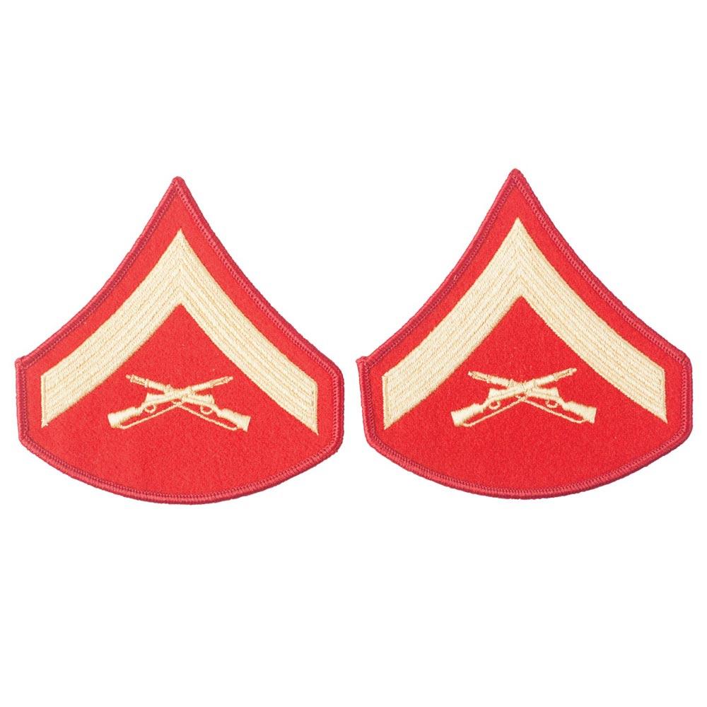 Gold on Red Female Chevrons - SGT GRIT