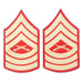Gold on Red Female Chevrons - SGT GRIT