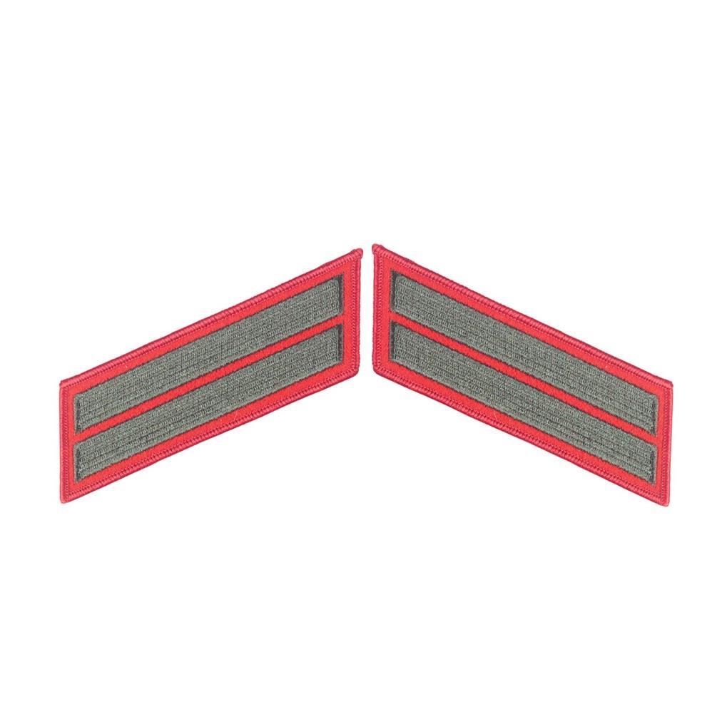 Green on Red Female Service Stripes - SGT GRIT