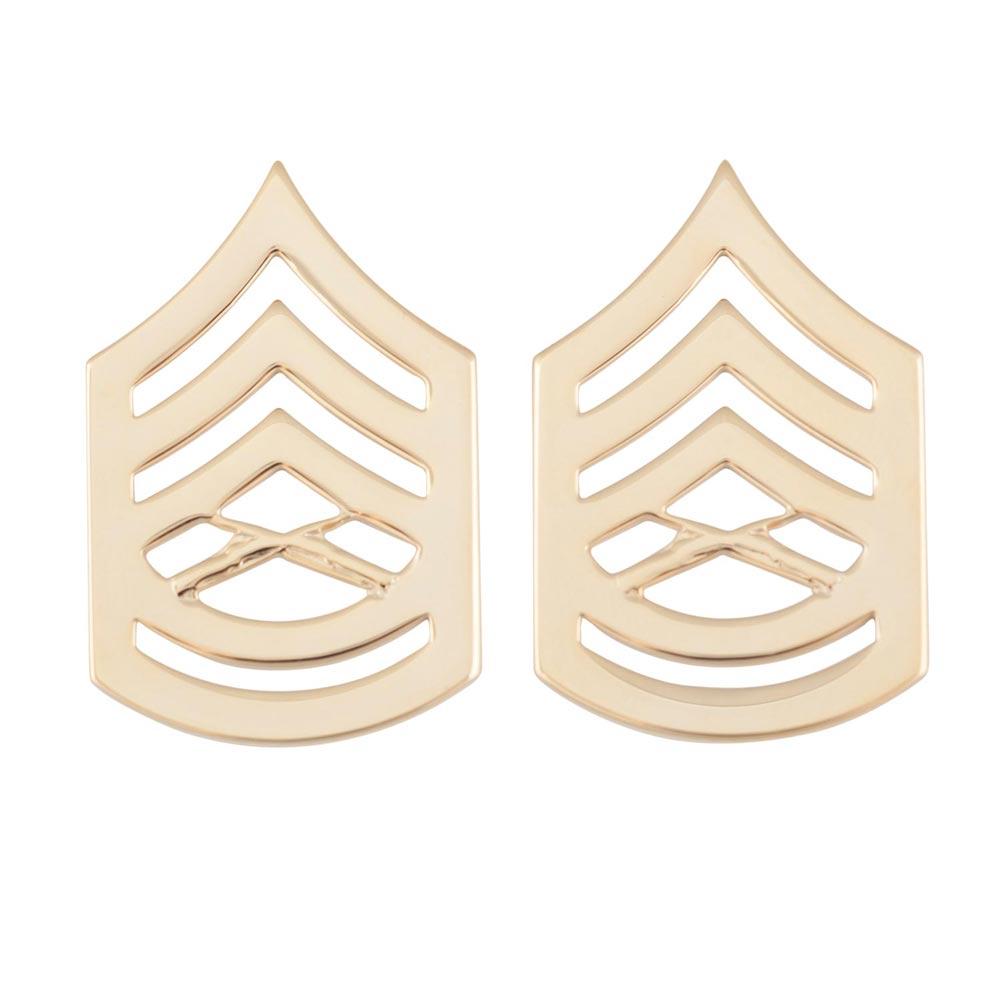 Gold Anodized Metal Chevrons - SGT GRIT