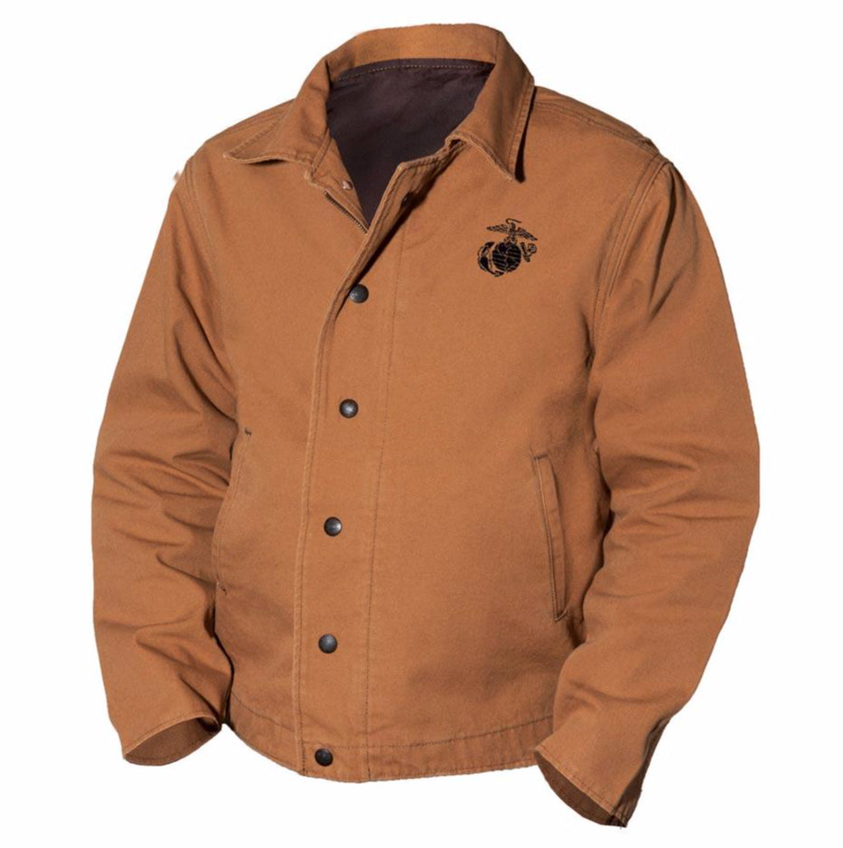 Customized Brown Canvas Jacket - SGT GRIT