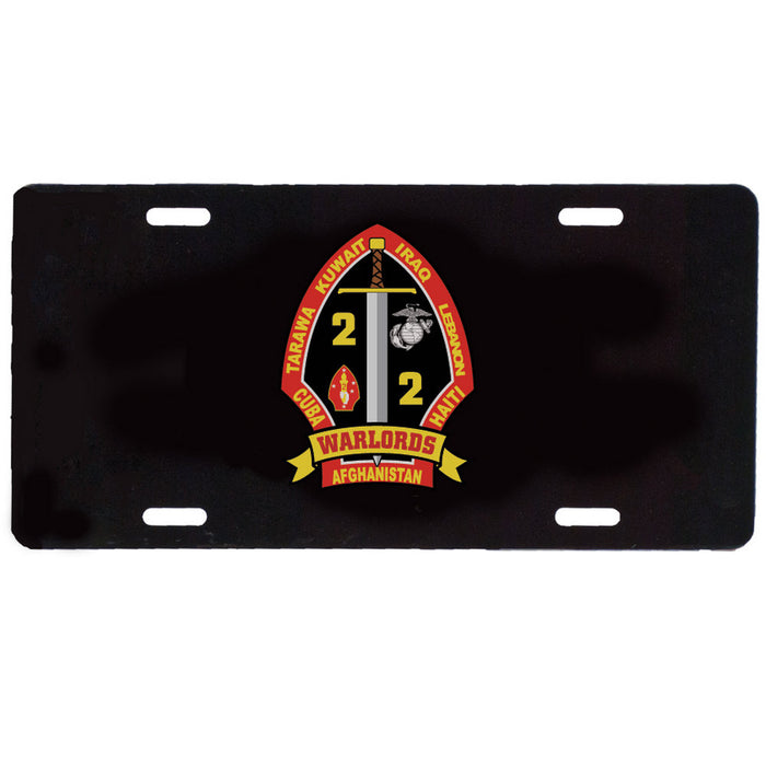 2nd Battalion 2nd Marines License Plate - SGT GRIT
