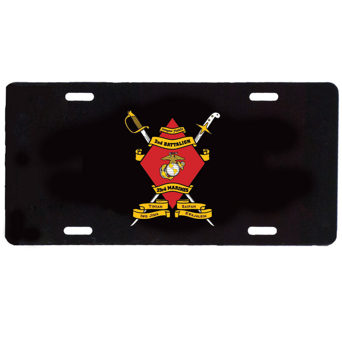 2nd Battalion 23rd Marines License Plate - SGT GRIT