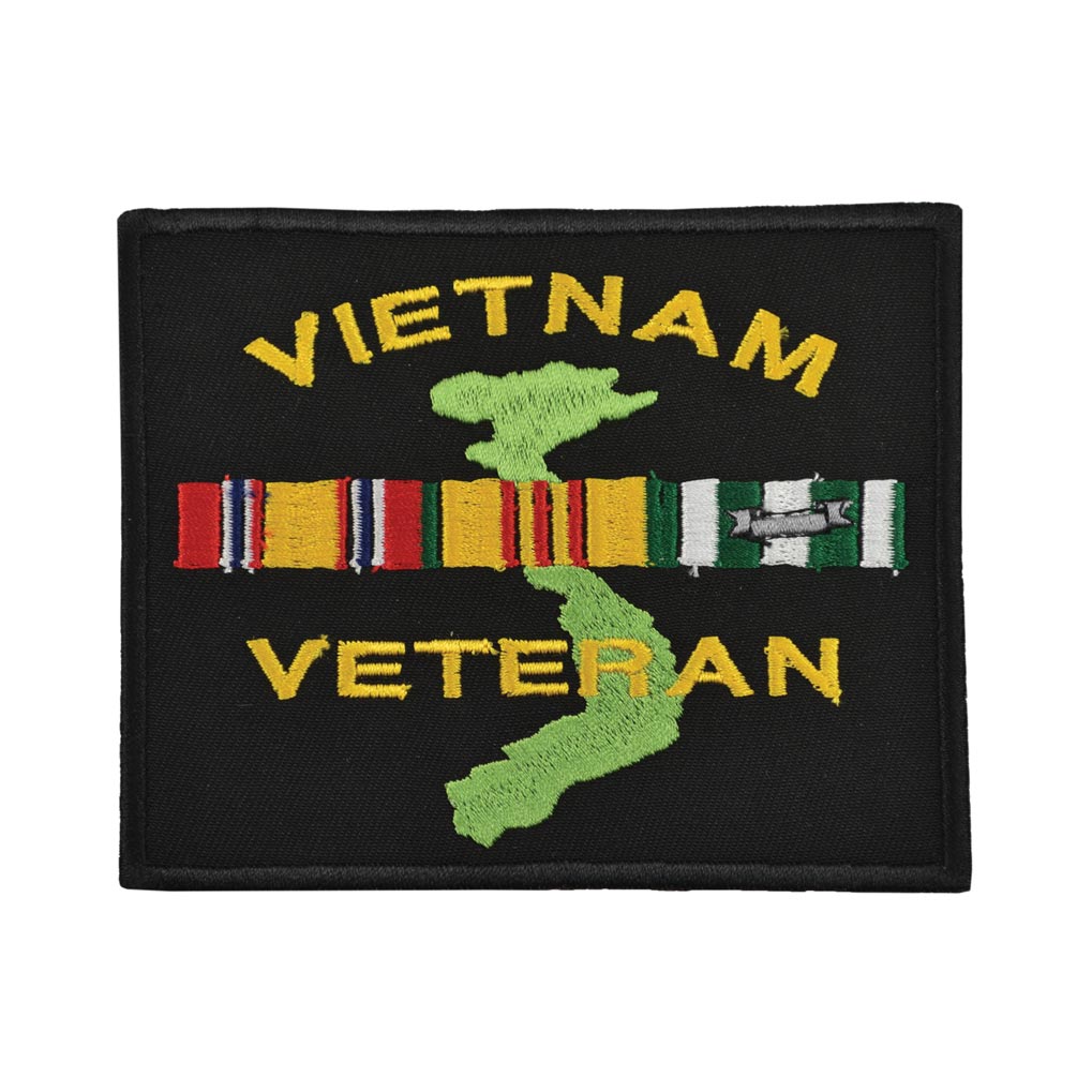 Vietnam Veteran Patch with Country and Ribbons - SGT GRIT