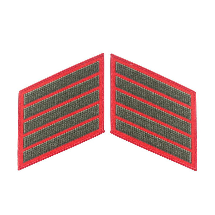 Green on Red Service Stripes