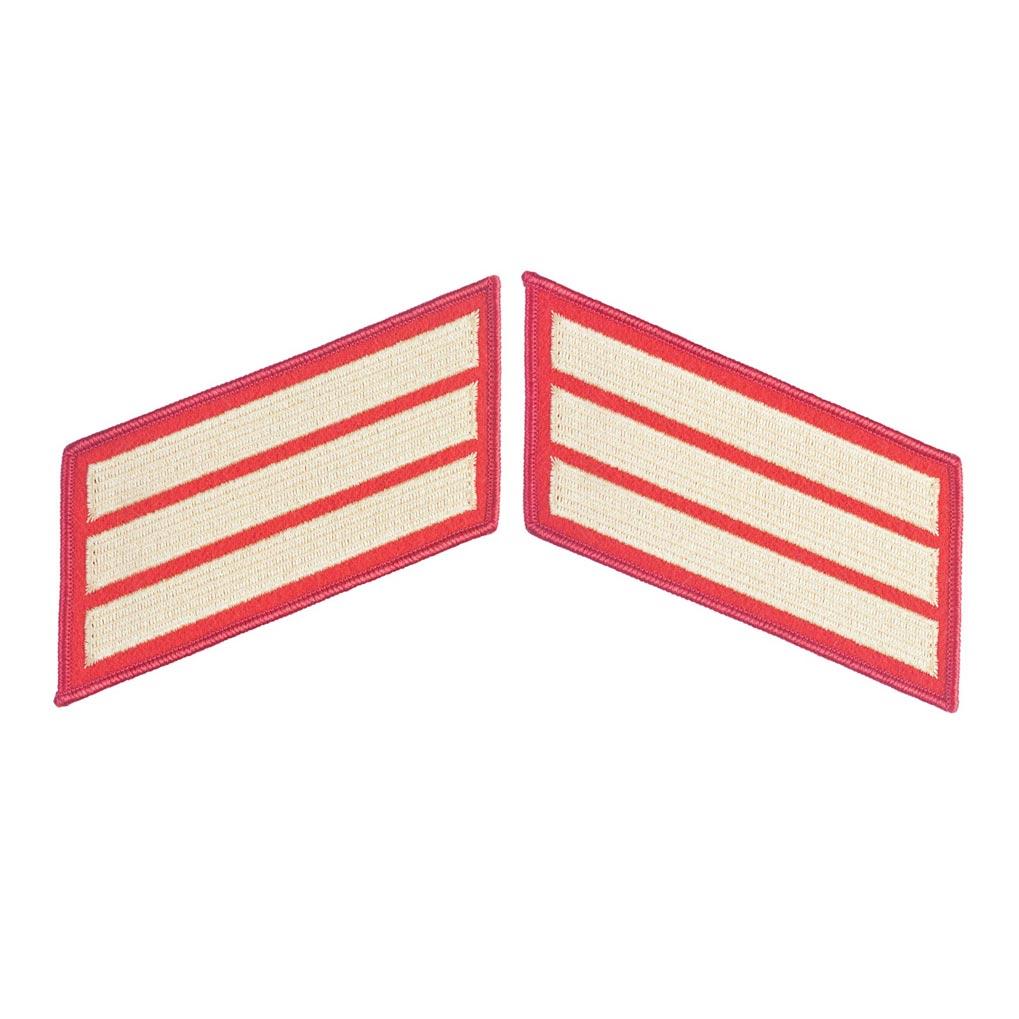 Gold on Red Service Stripes - SGT GRIT