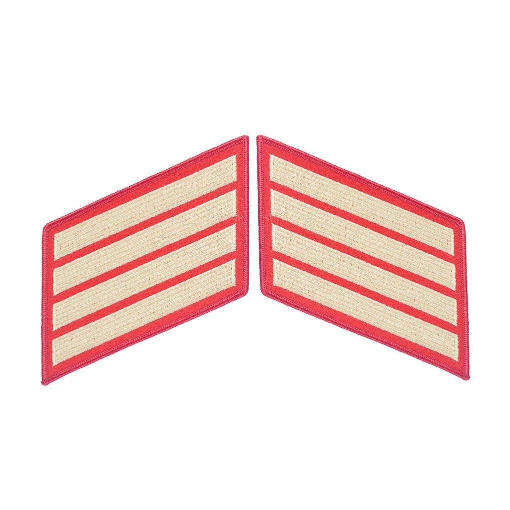 Gold on Red Service Stripes - SGT GRIT