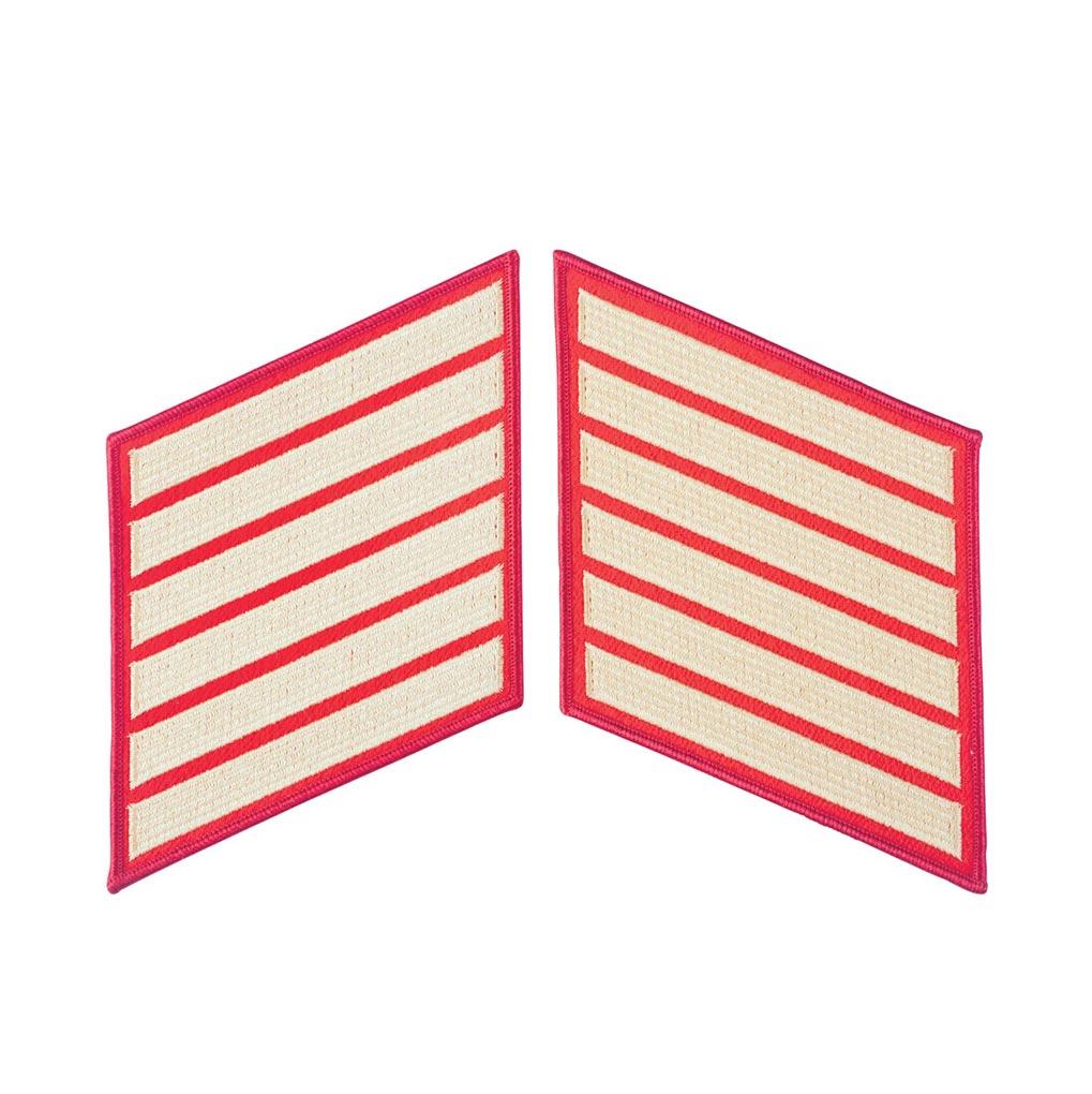 Gold on Red Service Stripes - SGT GRIT