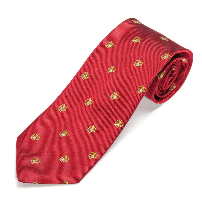 Marine Corps Red Eagle Globe and Anchor Tie