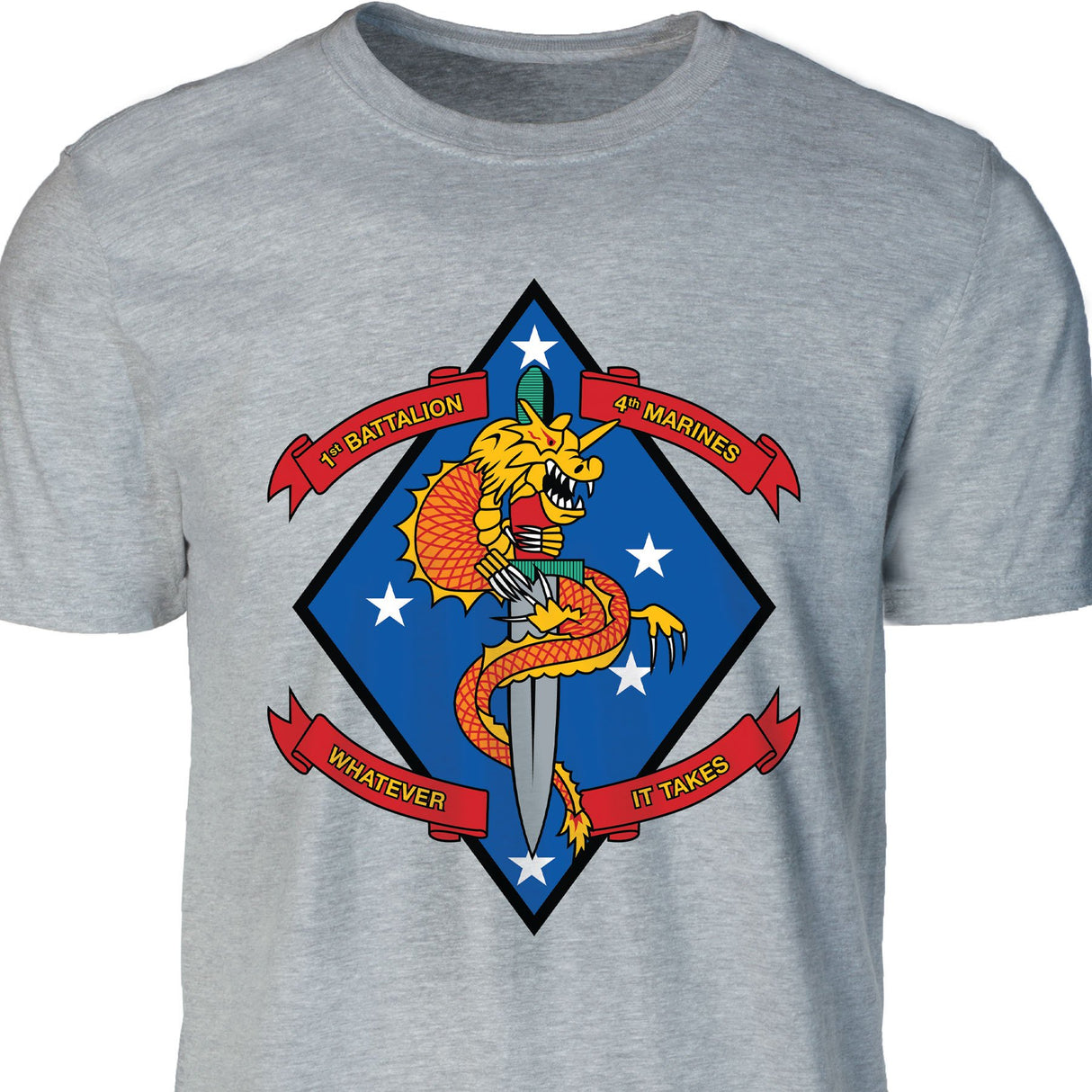 1st Battalion 4th Marines T-shirt - SGT GRIT