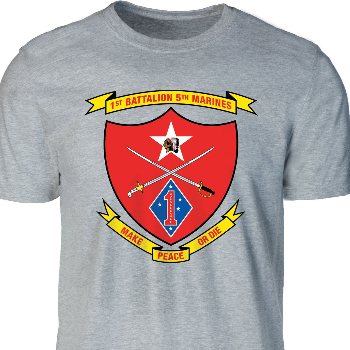 1st Battalion 5th Marines T-shirt - SGT GRIT