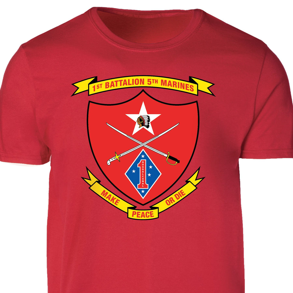 1st Battalion 5th Marines T-shirt - SGT GRIT