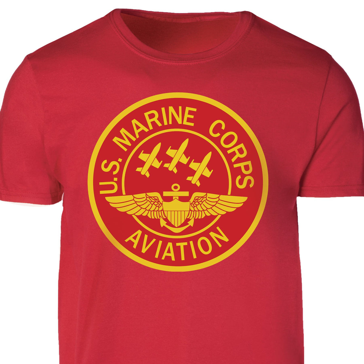 Red Marine Corps Aviation T-shirt - SGT GRIT