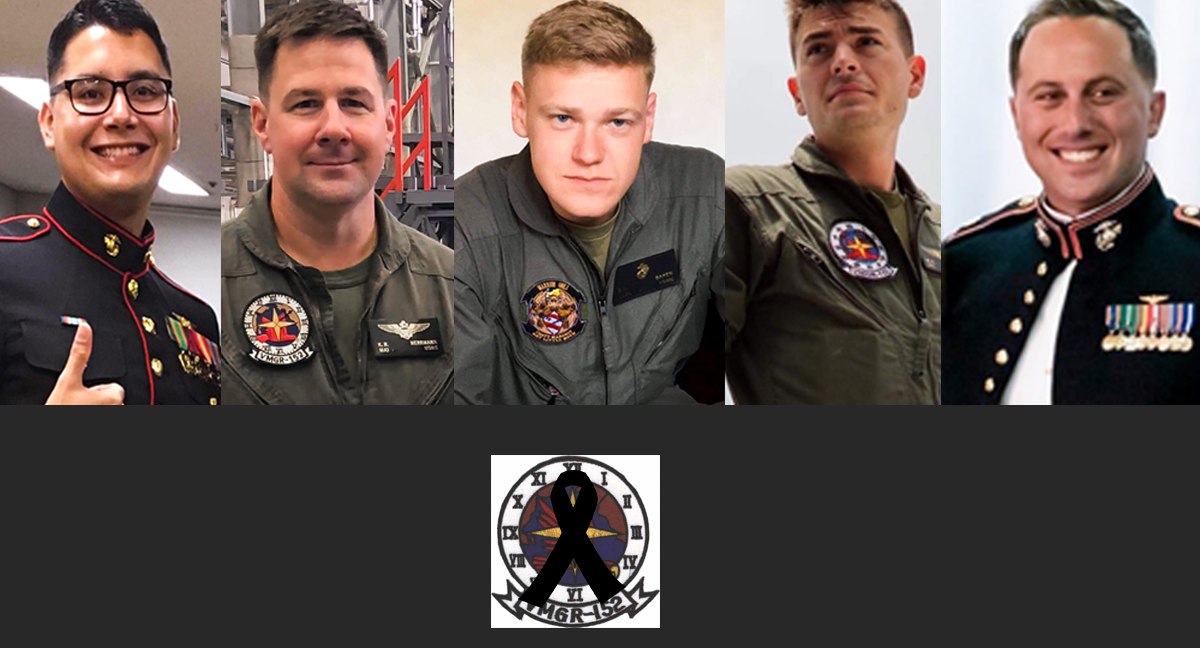 Marine Corps Identifies Names of Deceased Marine in F/A-18 and KC-130 Mishap