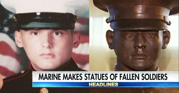 Marine Vet Makes Statues of Fallen Soldiers for their Families Free of Charge