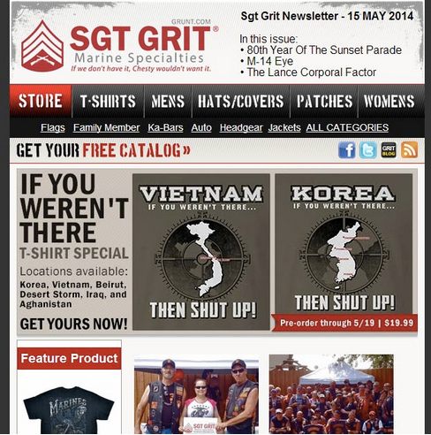 Sgt Grit Newsletter Subscribers