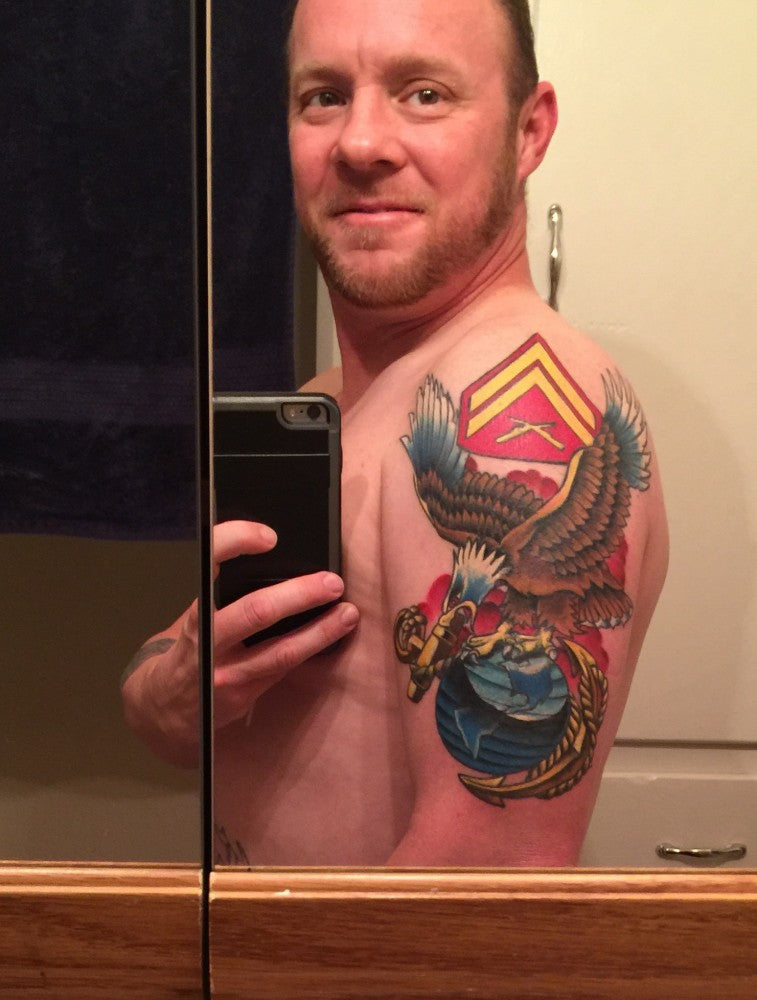 Tattoo Cover Up With USMC Pride