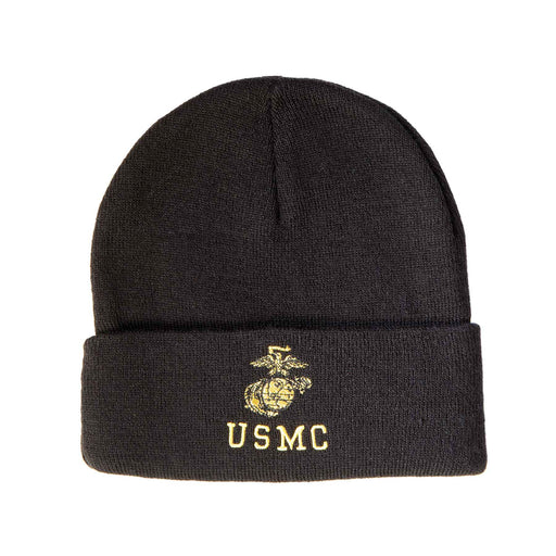USMC Beanie With Gold Eagle, Globe, and Anchor - SGT GRIT