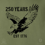 250 Years Eagle Hoodie – OD Green - SGT GRIT