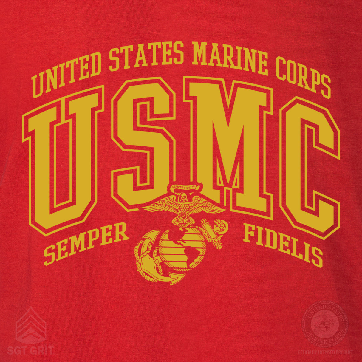 USMC Bold Collegiate Hoodie - SGT GRIT