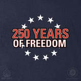 Cheers to 250 Years of Freedom Long Sleeve T-Shirt - Back Design - SGT GRIT
