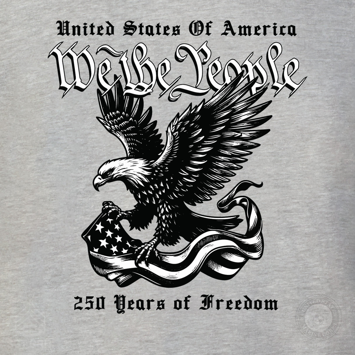 We The People 250 Years Eagle Long Sleeve T-Shirt- Back Design - SGT GRIT