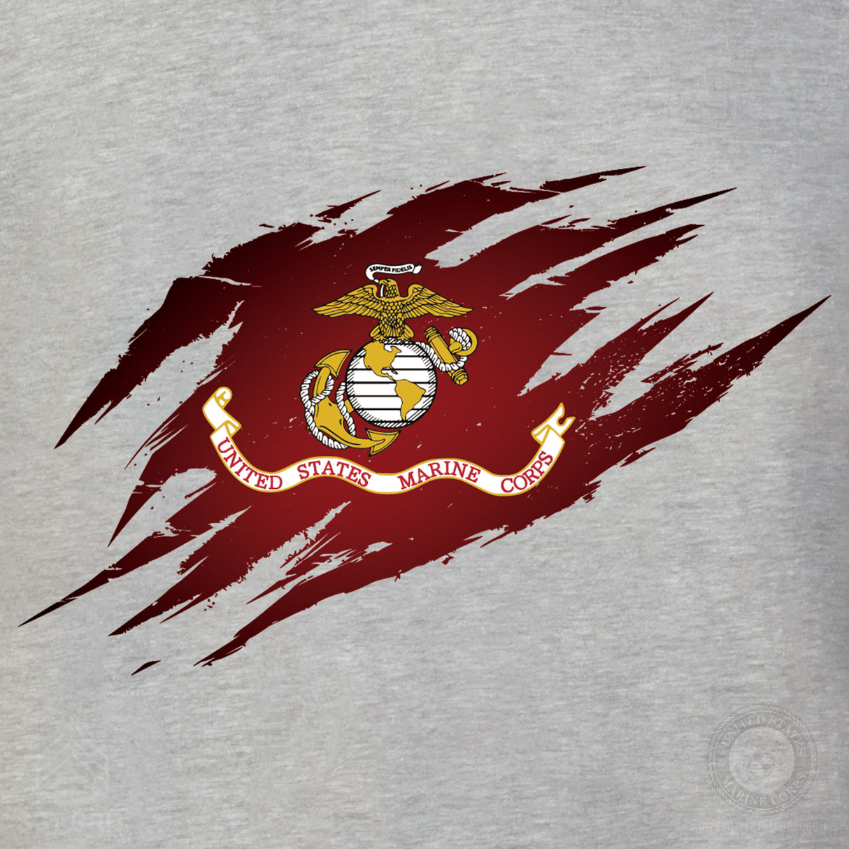 USMC Flag Tear Away Long Sleeve T-Shirt - SGT GRIT