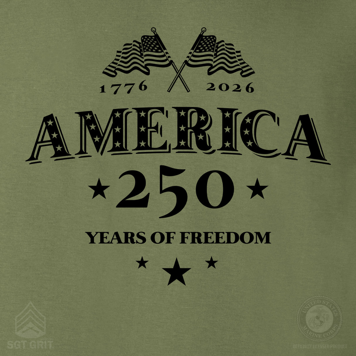 America 250 Years of Freedom Long Sleeve T-Shirt - SGT GRIT