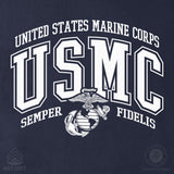 USMC Bold Collegiate Long Sleeve T-Shirt - SGT GRIT