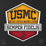 USMC Hexagon Badge Long Sleeve T-Shirt - SGT GRIT