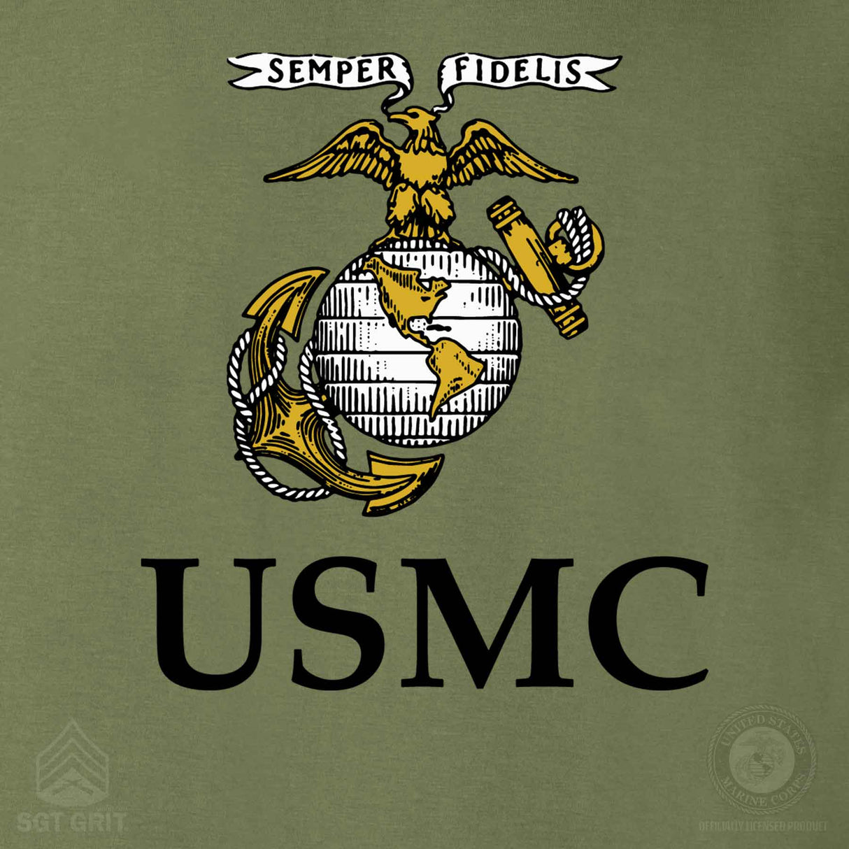 Old School Eagle, Globe, and Anchor Long Sleeve T-Shirt - SGT GRIT