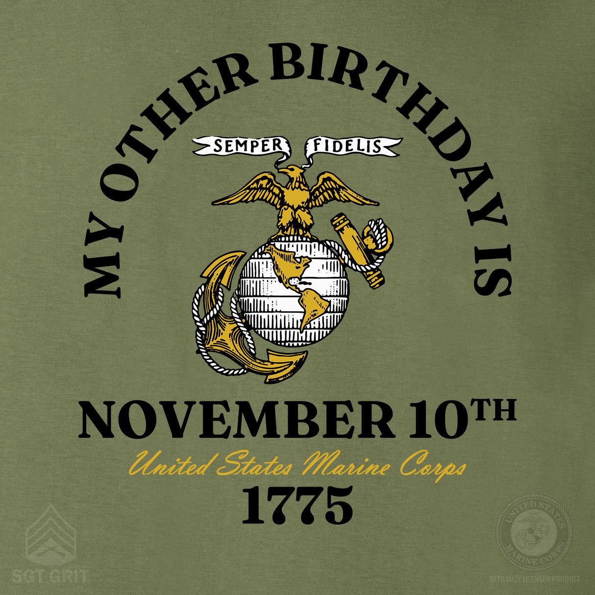 My Other Birthday Marine Corps Sweatshirt - SGT GRIT