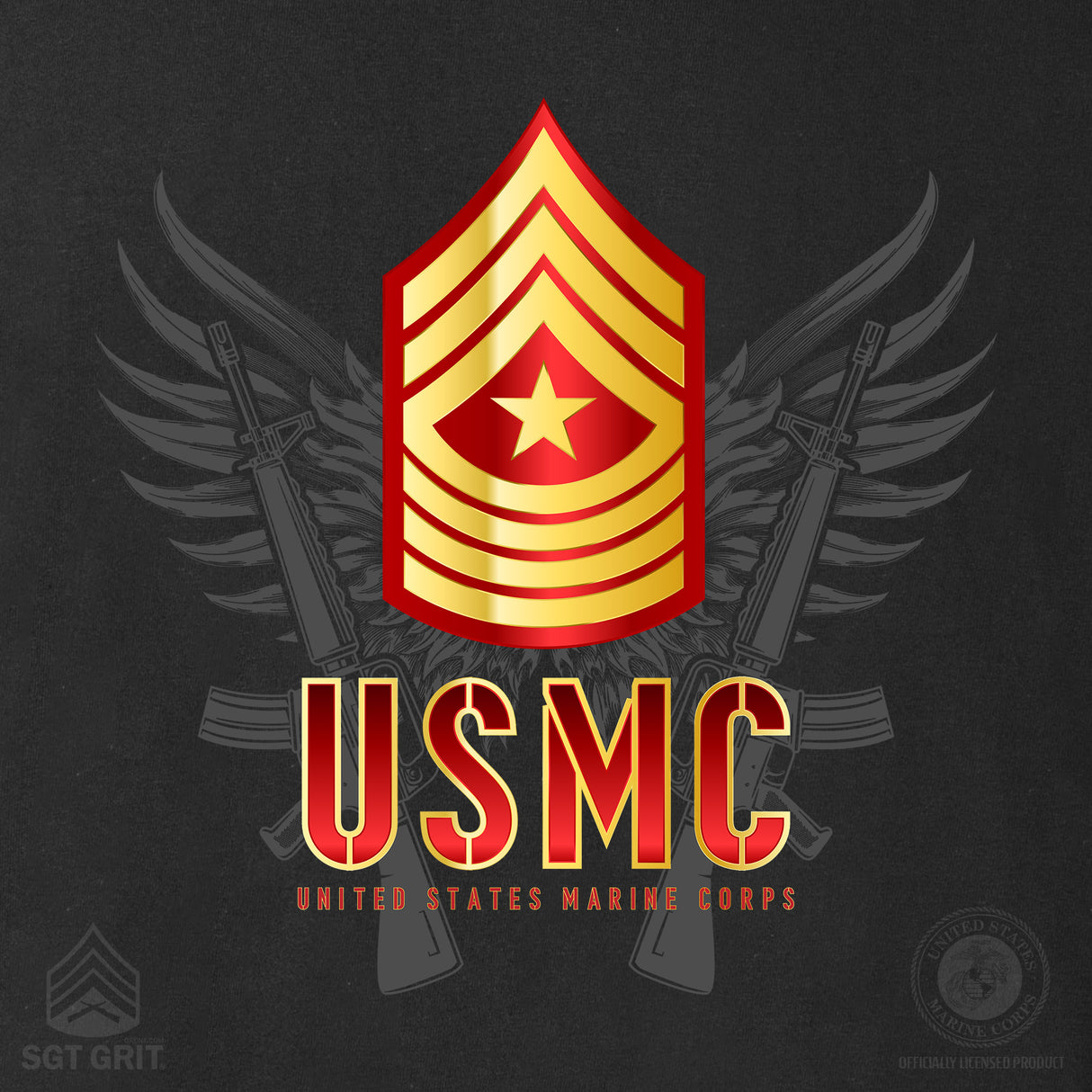 Personalized USMC Rank T-Shirt - SGT GRIT