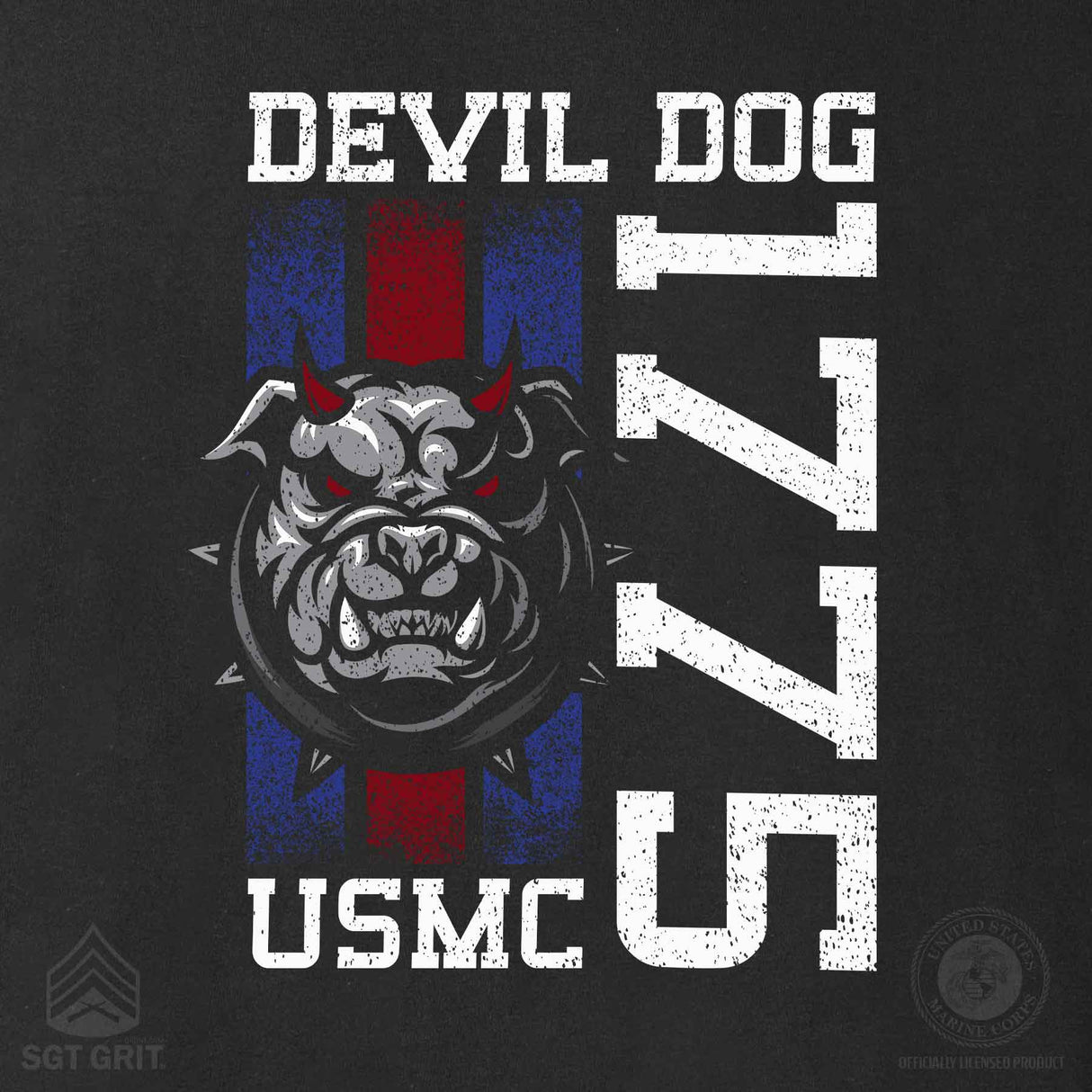 USMC Blood Stripe Devil Dog T-Shirt - SGT GRIT