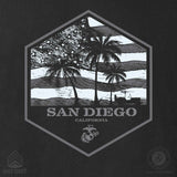 USMC Bootcamp Hexagon T-Shirt - Black - SGT GRIT