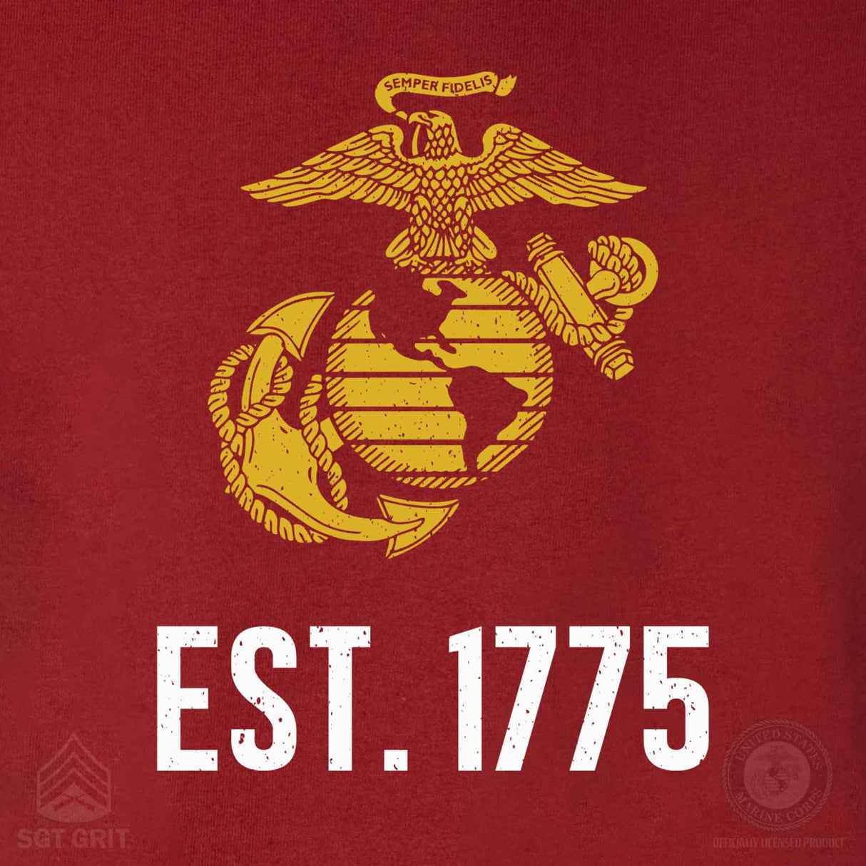 USMC Stamped Slogan T-Shirt - SGT GRIT
