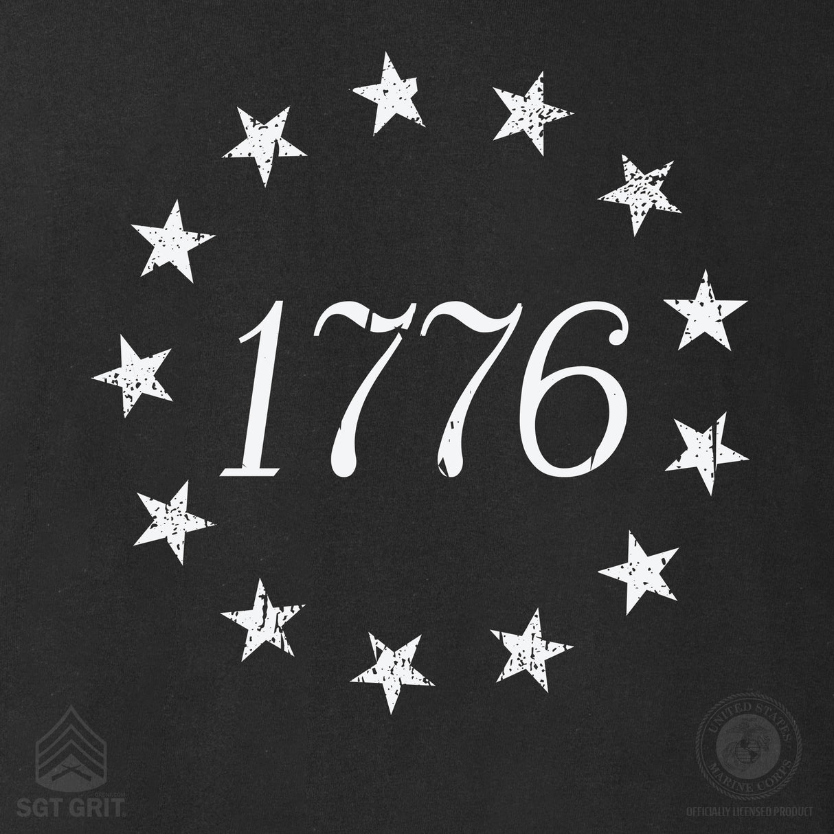 1776 Betsy Ross Flag T-Shirt - Back Design - SGT GRIT
